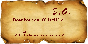 Drenkovics Olivér névjegykártya