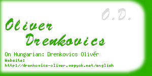 oliver drenkovics business card